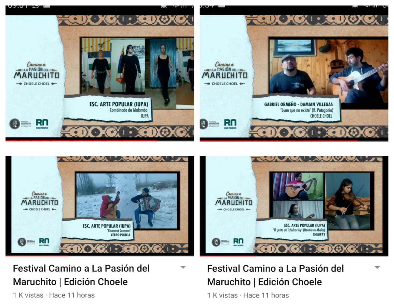captura de pantalla festival en Choele Maruchito