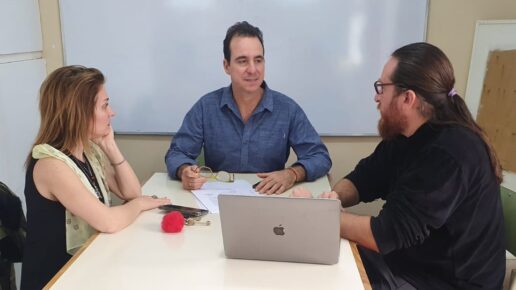 María Inés Arrizabalaga, Nelson Vargas y Ramiro Zarate