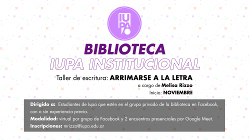 taller arrimarse a la letra