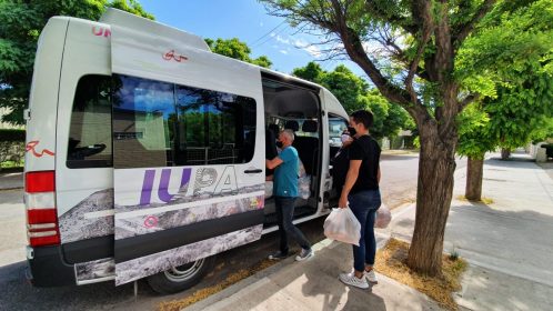 traslado de módulos alimentarios para estudiantes