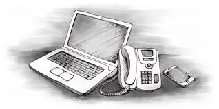 ilustración computadora y tel móvil