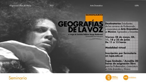 flyer seminario Geografìas de la voz