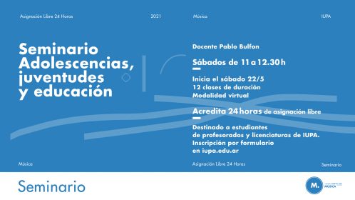 seminario Adolescencias, juventudes y educación