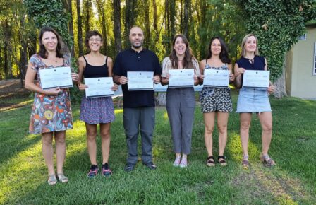 Docentes y personal que se capacitaron en Paco Urondo